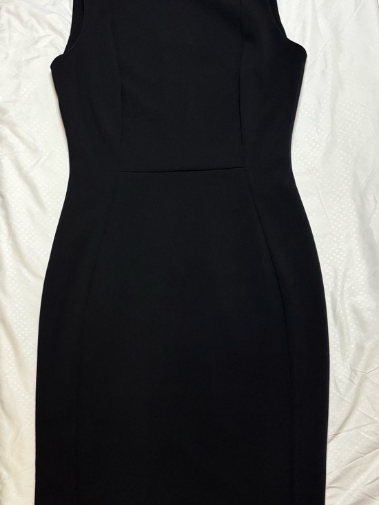 Calvin Klein Black Sheath Dress Sz 2 Knee Length Office Minimalist 90s cbk Women - Picture 11 of 16